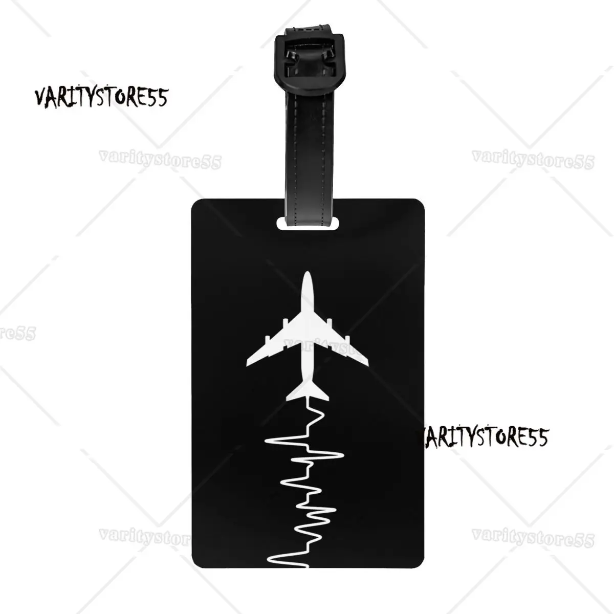 Custom Airplane Pilot Heartbeat Luggage Tags for Suitcases Fashion Aviator Baggage Tags Privacy Cover ID Label