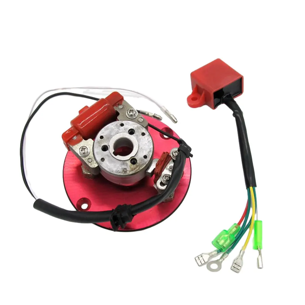 

Red Motorcycle Magneto Coil Internal Rotor Stator Kit With ABS For Durable Performance Strong