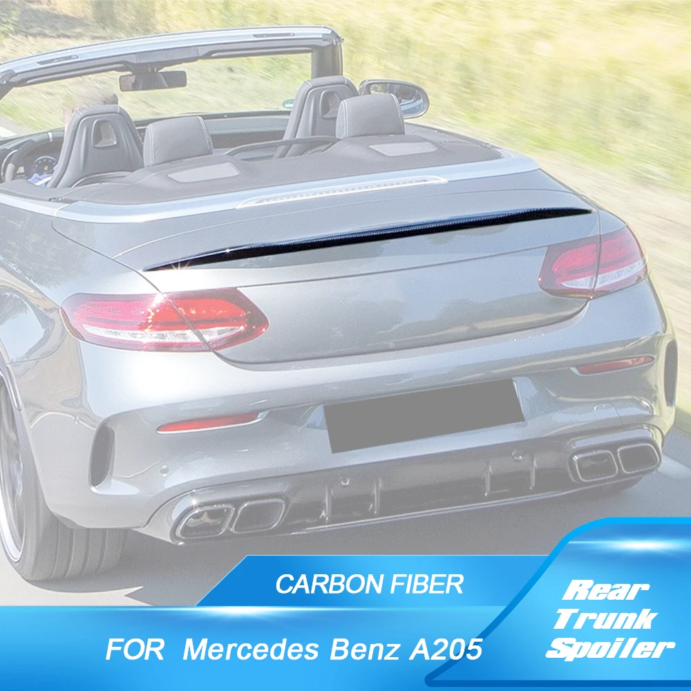 Carbon Fiber Rear Trunk Spoiler Wing For Mercedes Benz A205 (W205) C43 C63 AMG 2015-2020 Rear Trunk Boot Lip Wing Spoiler