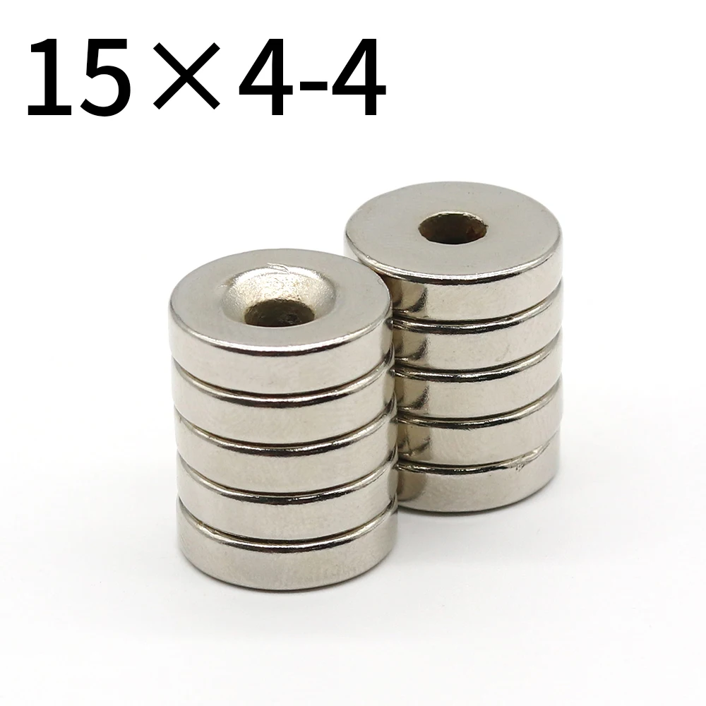 

5/10/20/50 Pcs 15x4-4 mm Round NdFeB Neodymium Magnet N35 Super Powerful Small imanes Permanent Magnetic Disc 15x4 Hole 4