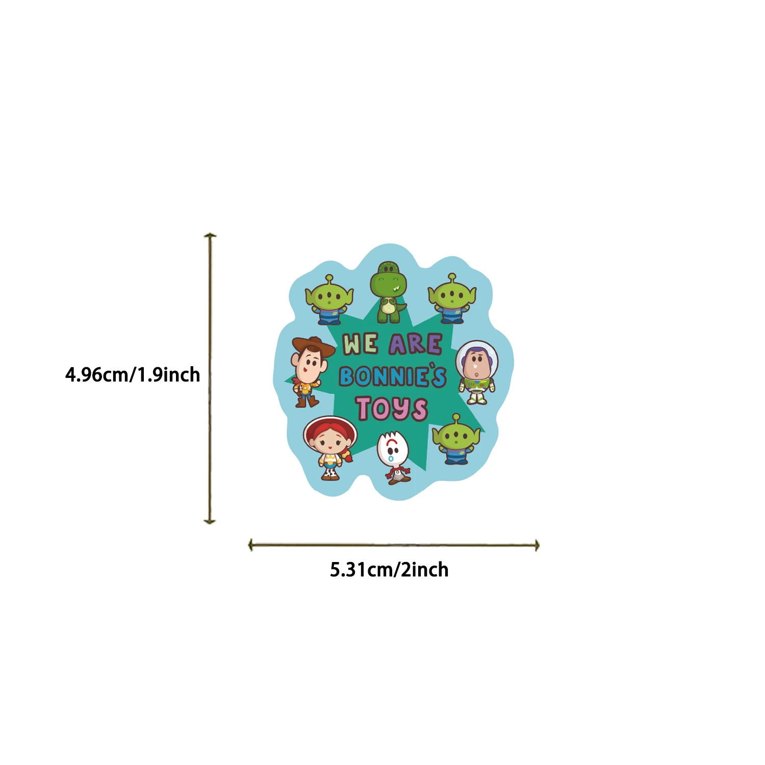 50 Stück Disney Toy Story Aufkleber, Film, Anime, Cartoon, Aufkleber, Skateboard, Gitarre, Laptop, niedliches Kawaii-Aufkleberpaket, Kinder, Mädchen, Jungen, Spielzeug