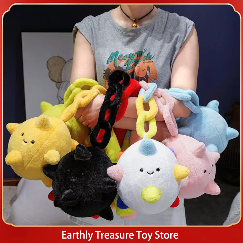 New Cartoon Cute Meteor Hammer Plush Toy Cute Emotional Little Hammer Plush Toy Decompression Photo Plush Props Birthday Gift