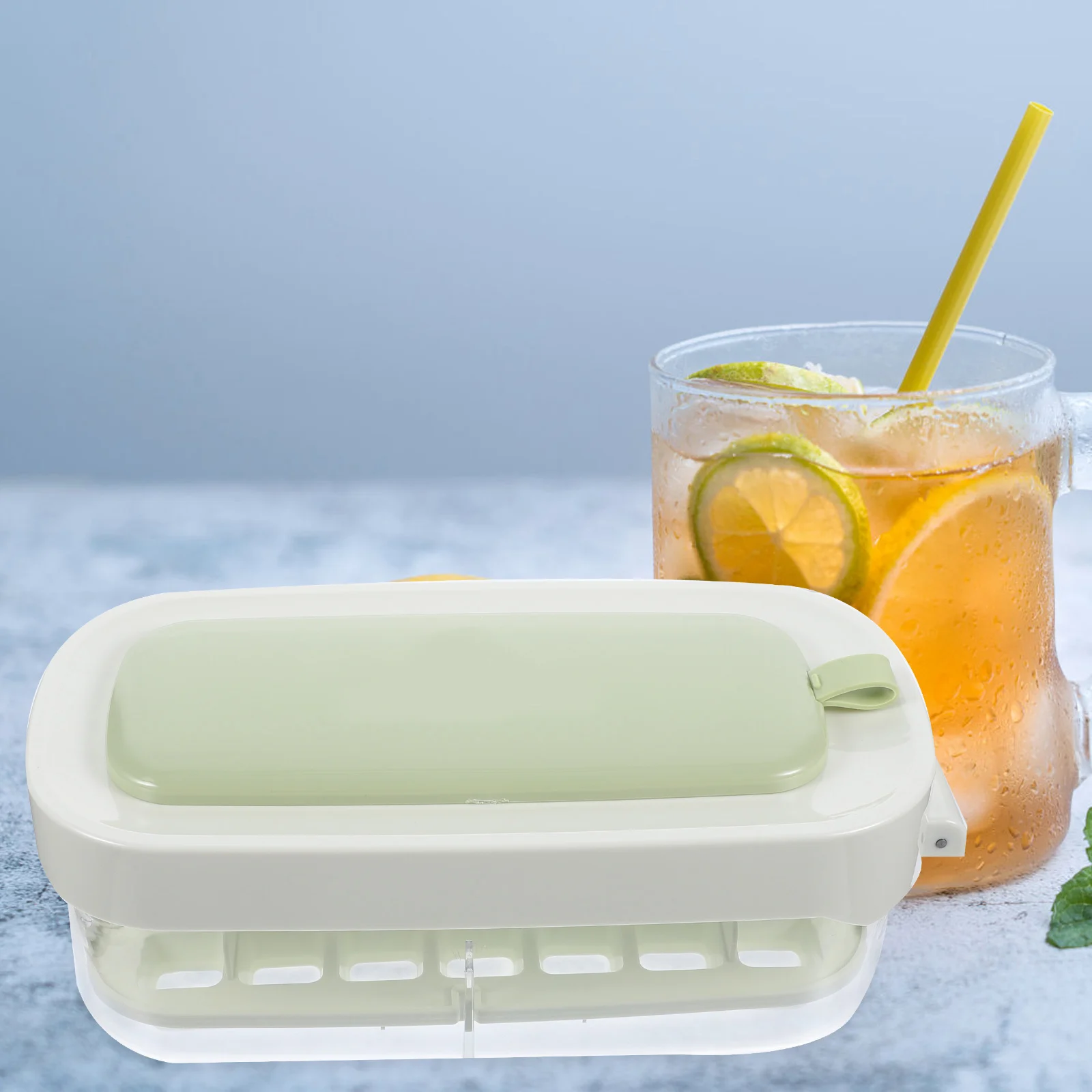 

Large Capacity Ice Grid Easy Release Cube Mold Making Lid Design Cute Safe Efficient Silica Gel Molds Household