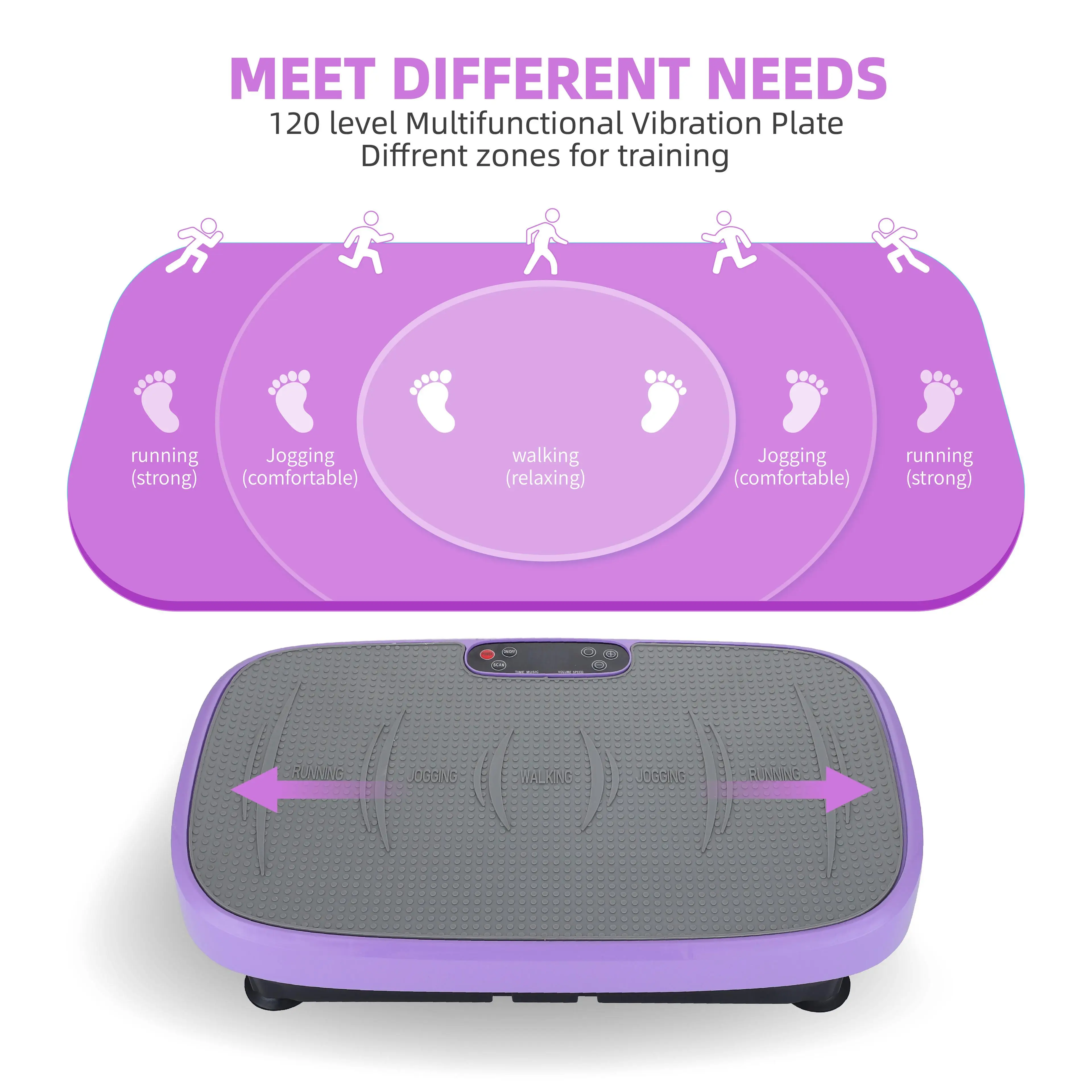 لوحة الاهتزاز الوردي محرك 200 واط 120 سرعة مستوى مدمج الجسم كله تجريب الدهون الموقد آلة فقدان الوزن للمنزل الصالة الرياضية الرجال النساء