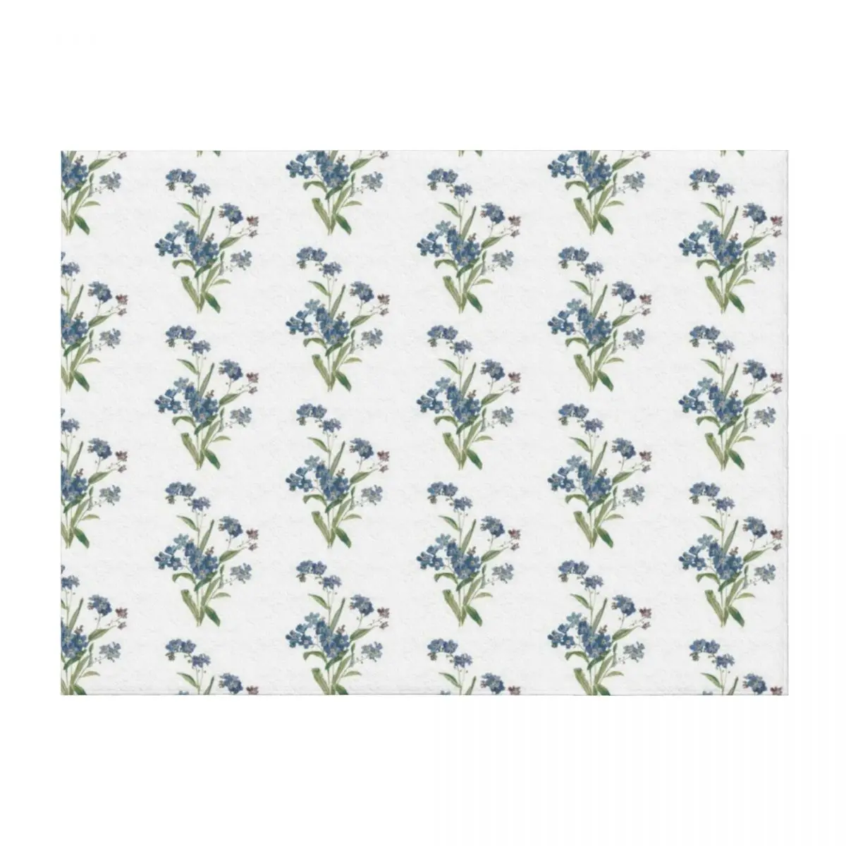 

Forget Me Not Design Throw Blanket Beach Kid'S Giant Sofa Summer Blankets