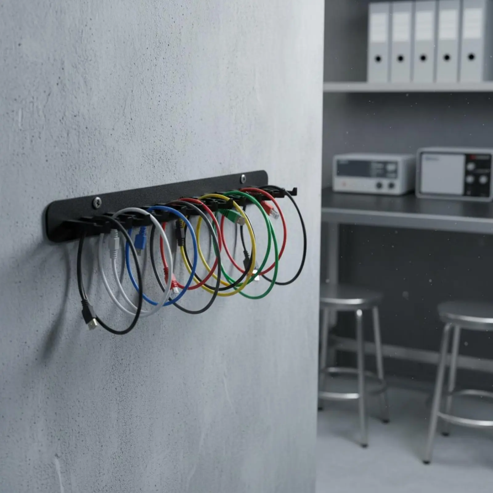 Audio Cable Rack 20-Slot Audio Cable Hanger Storage Hardware Metal Space Saving for Studio, Workbench