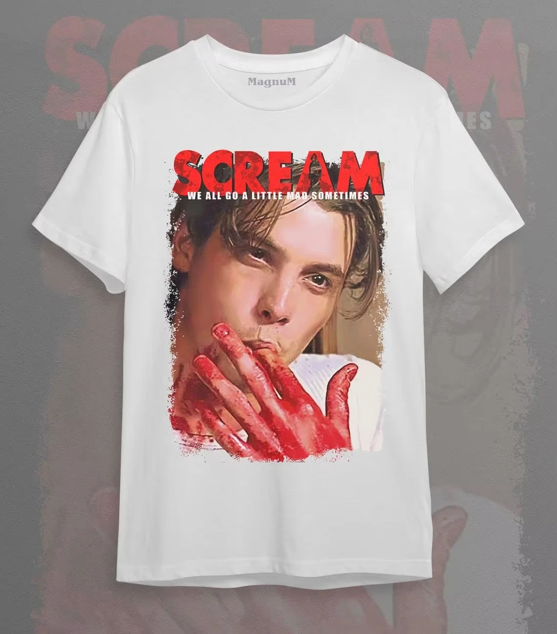 Vintage Billy Loomis Scream Horror Movie Unisex Softstyle T-Shirt ID
