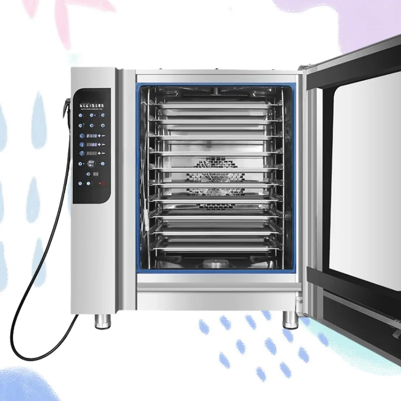 Multi-function Large Electric Heat Combination Steam Oven 10 Tray Commercial Bread Oven Restaurant Low Price Sale