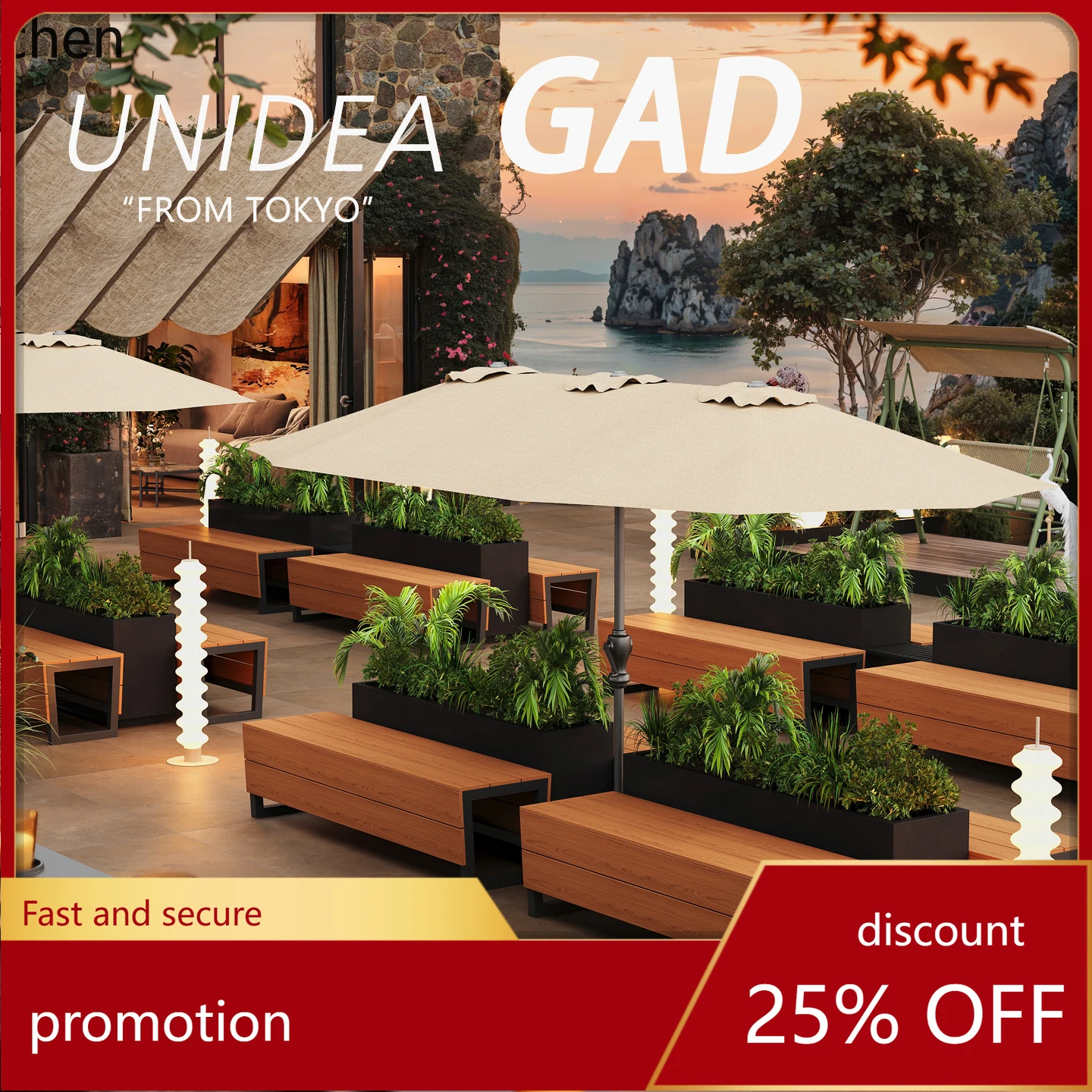 YFY Coffee Shop Outdoor Mobile Flower Box Seat Park Chair Long Bench Outdoor Seating Area Rest Area Long Stool Long Bench