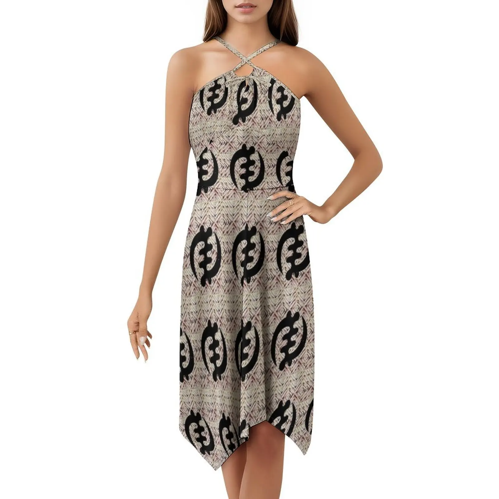 Nyame I Floral Smock Dress For Women Spring Summer Casual Dress For Party Nyame African Symbol Adinkra God Black Women's Dress
