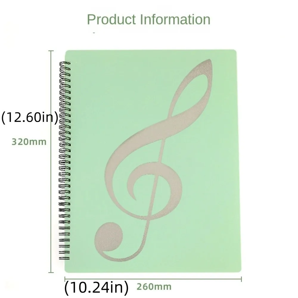Contiguous Page Design Multi-layer Music Score Folder 40 Pockets Writable Piano Music Score Folder Flexible Detachable