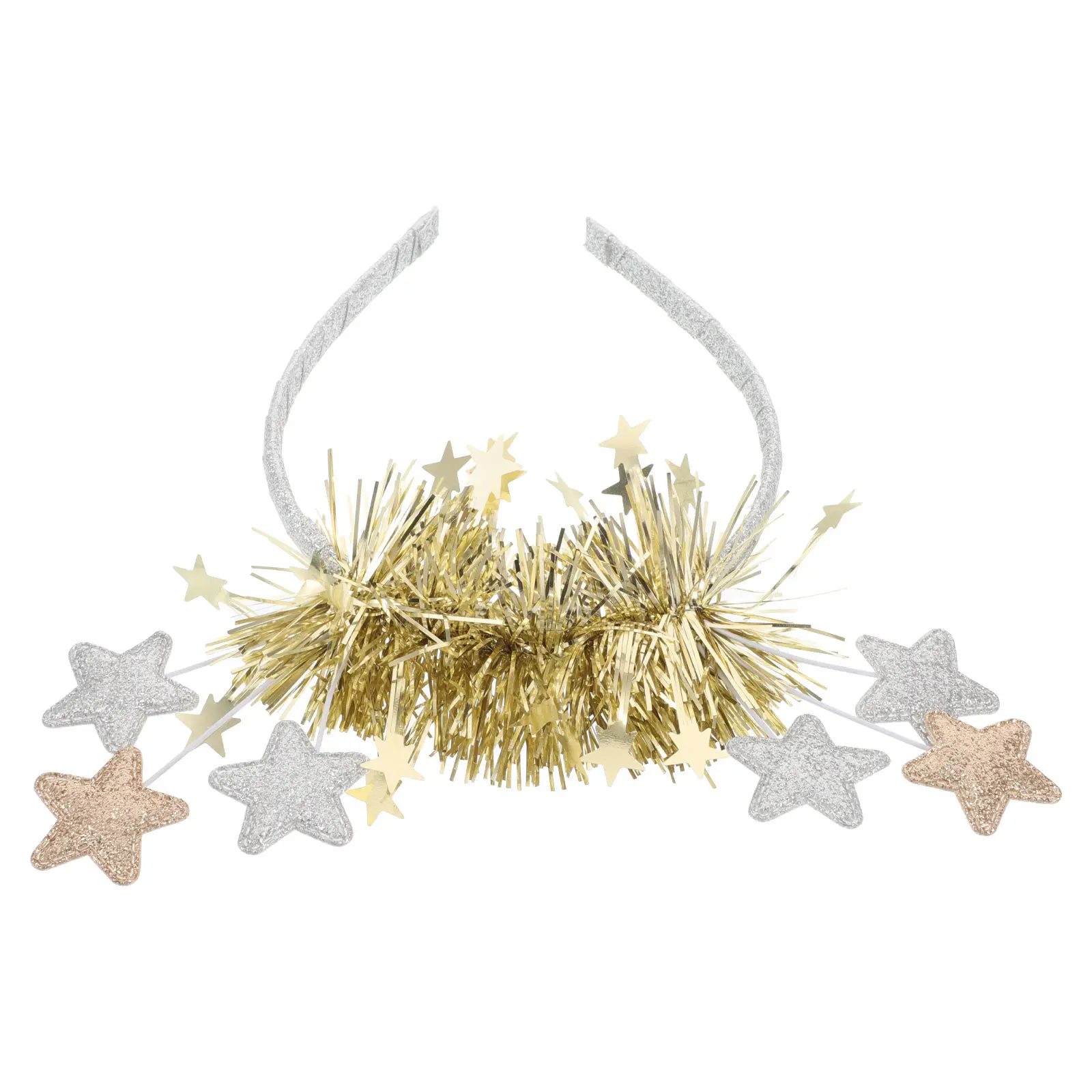 Glittering Star Headband for Women Star-Themed Hairband Party Festival Wedding Birthday Celebration Headband Crown Hair Ornament