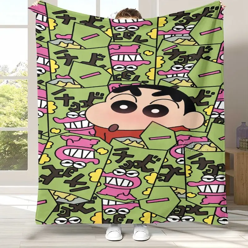 Funny C-Crayon Shin-chans Cartoon Soft Flannel Throw Blanket,Cozy Warm Blanket for Bed,Sofa,Living Room,Picnic,Home Decor,Gift