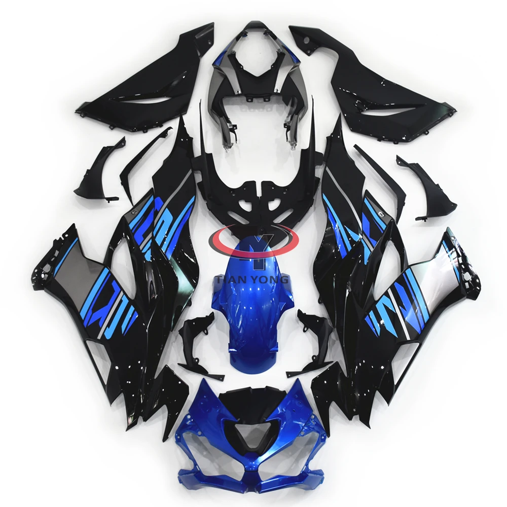 Motorcycle Full Fairing Kit For Kawasaki ZX6R 2019-2023 636 ZX 6R 19-23 Bright blue black decal craftsmanship Bodywork Cowling