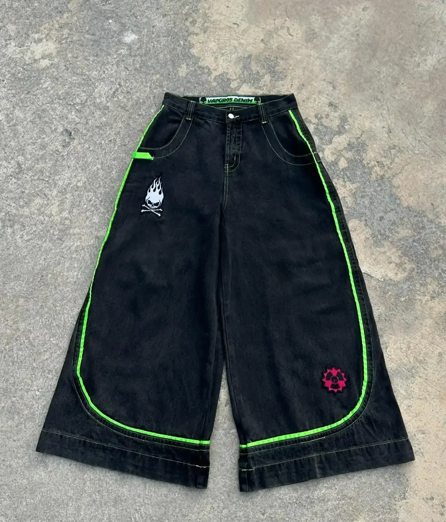 Y2k Complex Heavy Industry Workwear Jeans Casual Denim Pants High Waist Straight Wide Leg Jeans Harajuku Hip Hop Women Clothing