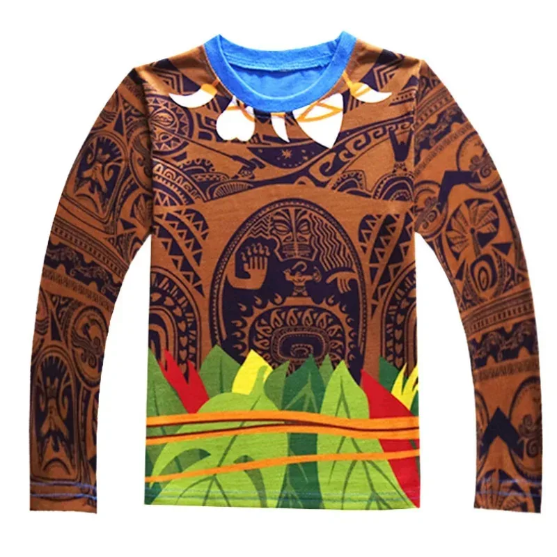 72th أنيمي موانا منامة ماوي ملابس الطفل Vaiana تأثيري الشتاء الطفل بوتيك ملابس الأطفال زي طفل الفتيان S