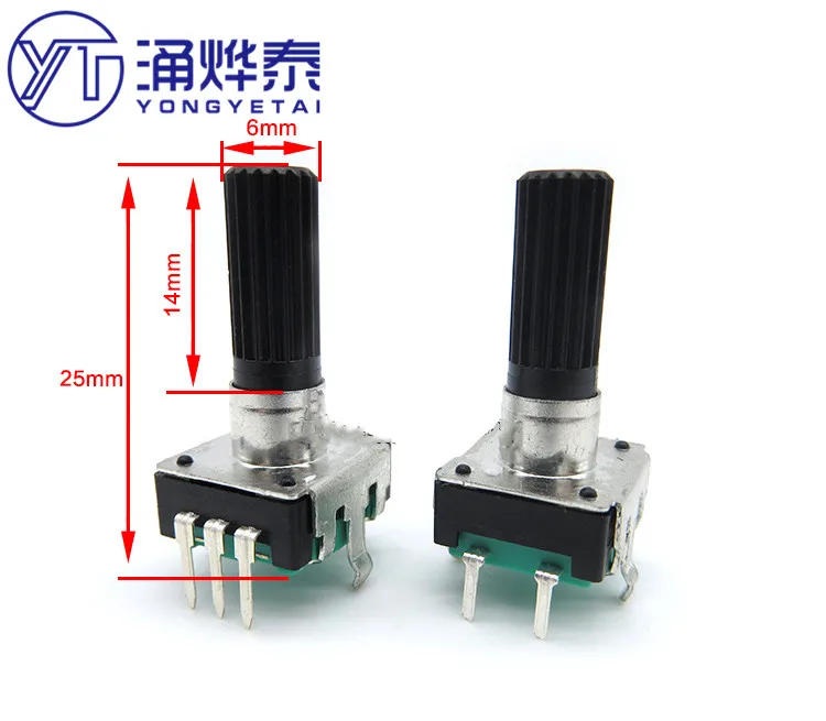 YYT 5PCS EC12 type encoder 12-bit switch electric ceramic stove audio power amplifier digital pulse potentiometer encoder