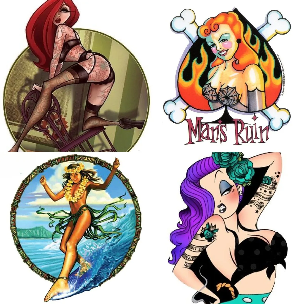 

Personalized Motorcycle Poster Girl Car Sticker Off-road DIY Decoration for Anti-collision Windows