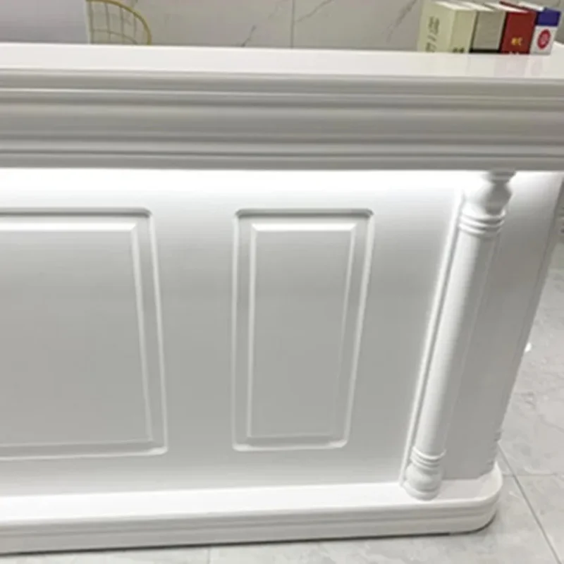 custom.OEM Modern High Quality Office Furniture Retail Store Front Desk Checkout Counter Hotel Reception Desk Clothing Store