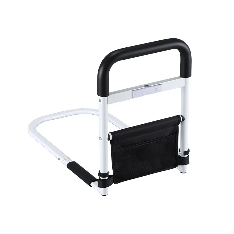 Bedside Armrest with Sensor Light for Elderly, Wide Guardrail for Pregnant Women, Anti-Fall Bed Assist Device