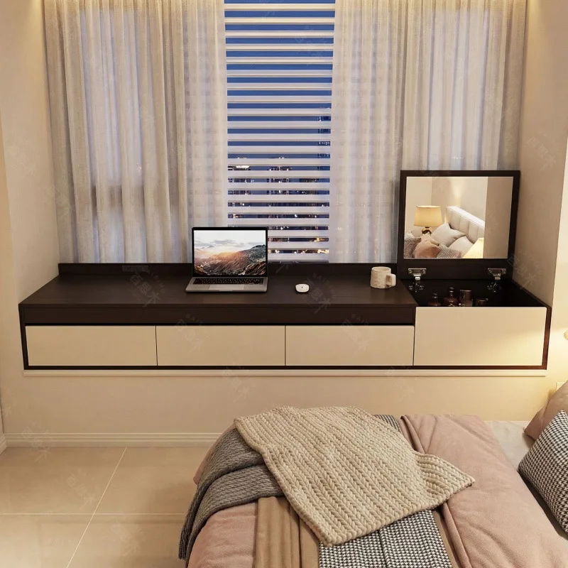 Simple modern bay window cabinet office learning integrated drawer desk bookcase dresser bedroom storage locker