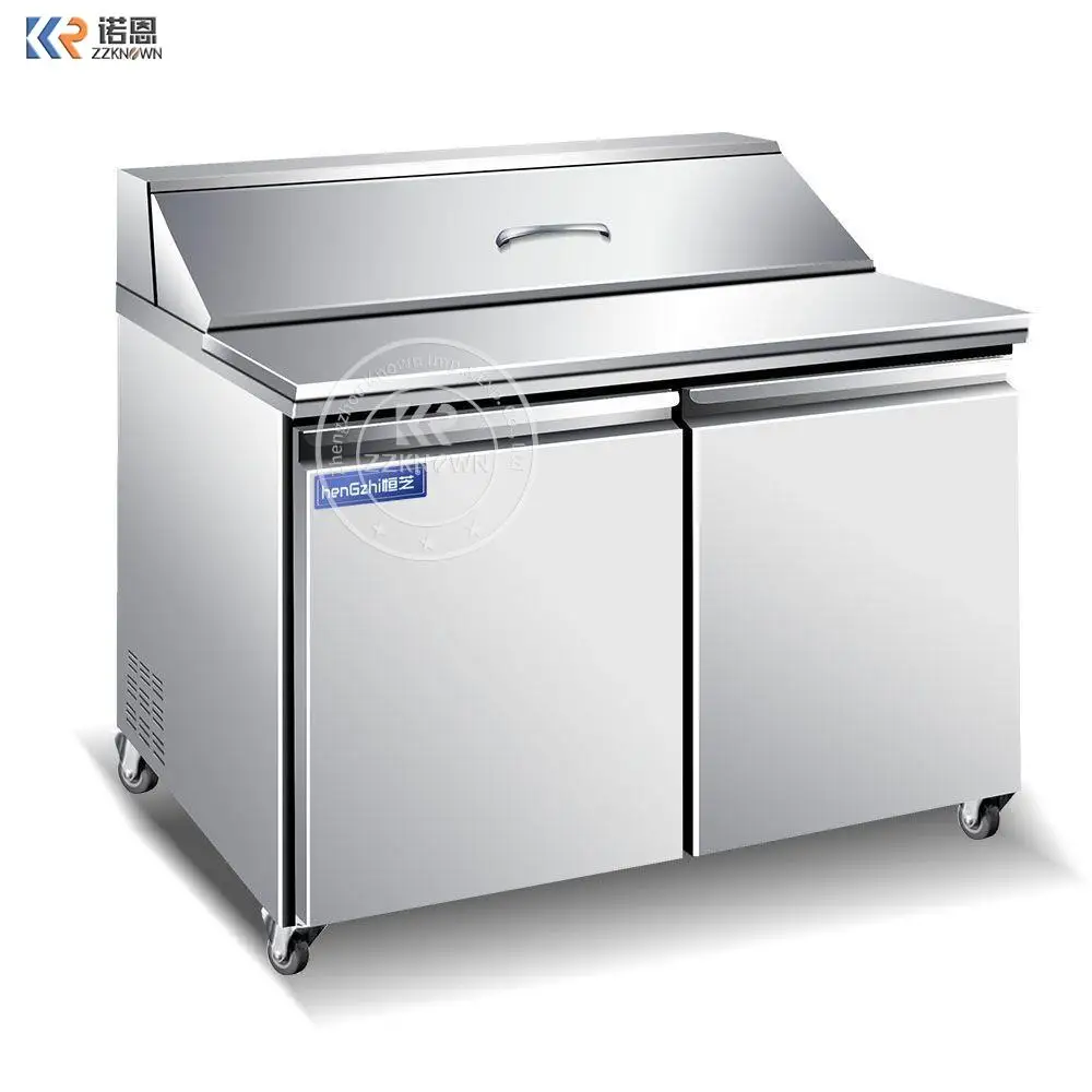 

Commercial pizza display refrigerator/refrigerated counter professional stainless steel salad freezer