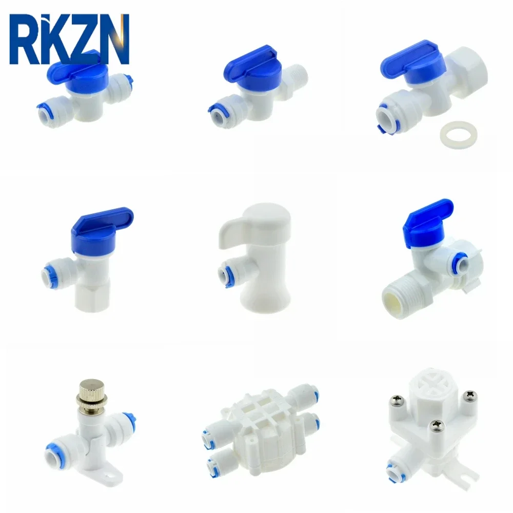 RO Water Straight Plastic Ball Valve 1/4