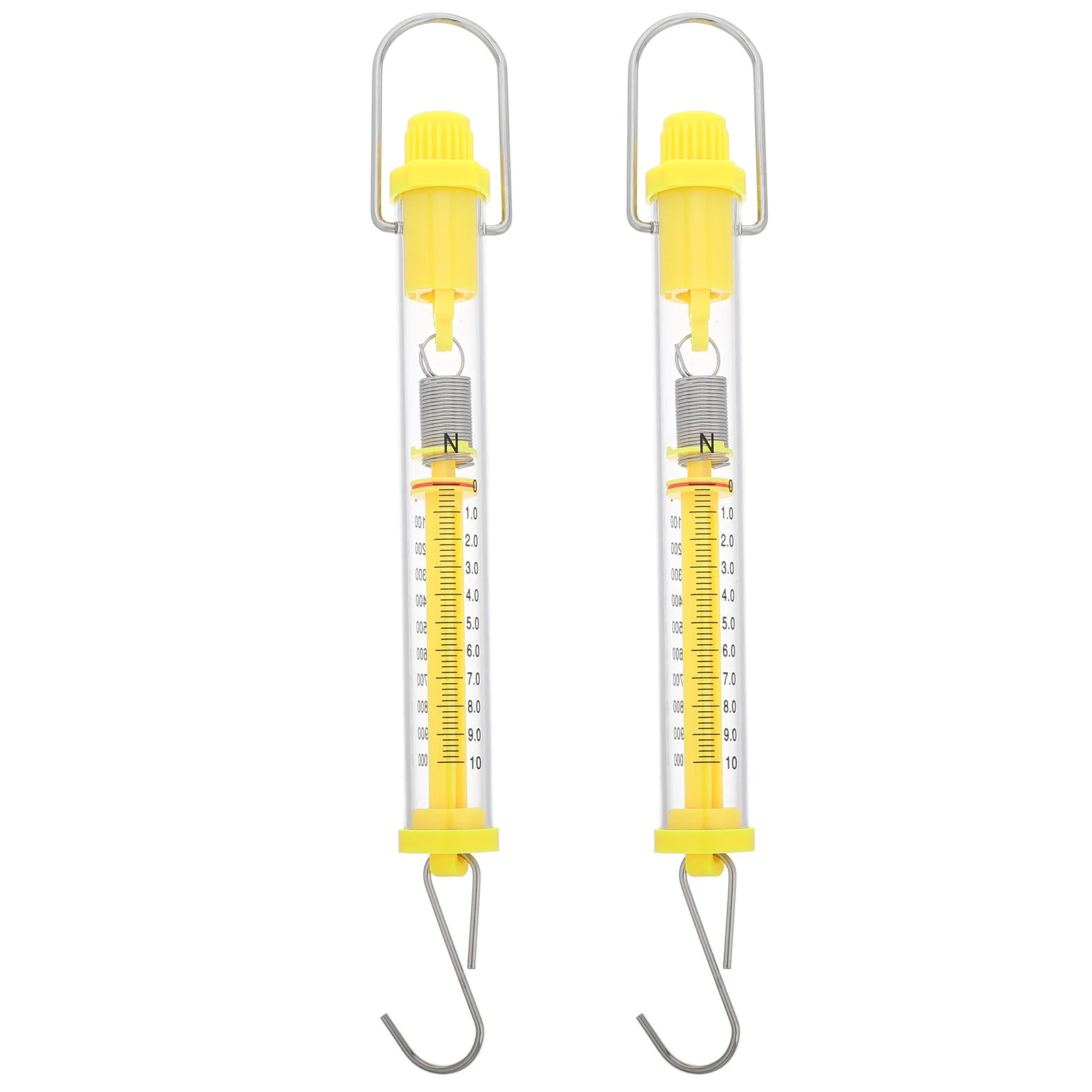 

2pcs Tubular Spring Balance Scale Capacity Handheld Force Meter For Physics Experiment Portable Plastic Newton Scale Science