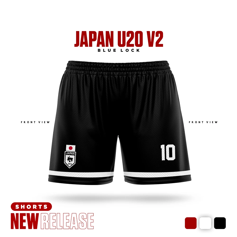 Blue Lock Japan U20 Black Cartoon Anime Jersey Men Shorts Summer 2024 New Fashion Women Short Pants Sport Children Bottom