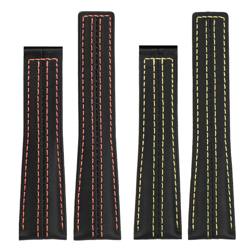 22 mm Nylonarmband mit Lederunterseite für das TAG Heuer Carrera-Serie Porsche CBN2A1H CBN2A1F ersetzt das Herrenzubehör des Armbands