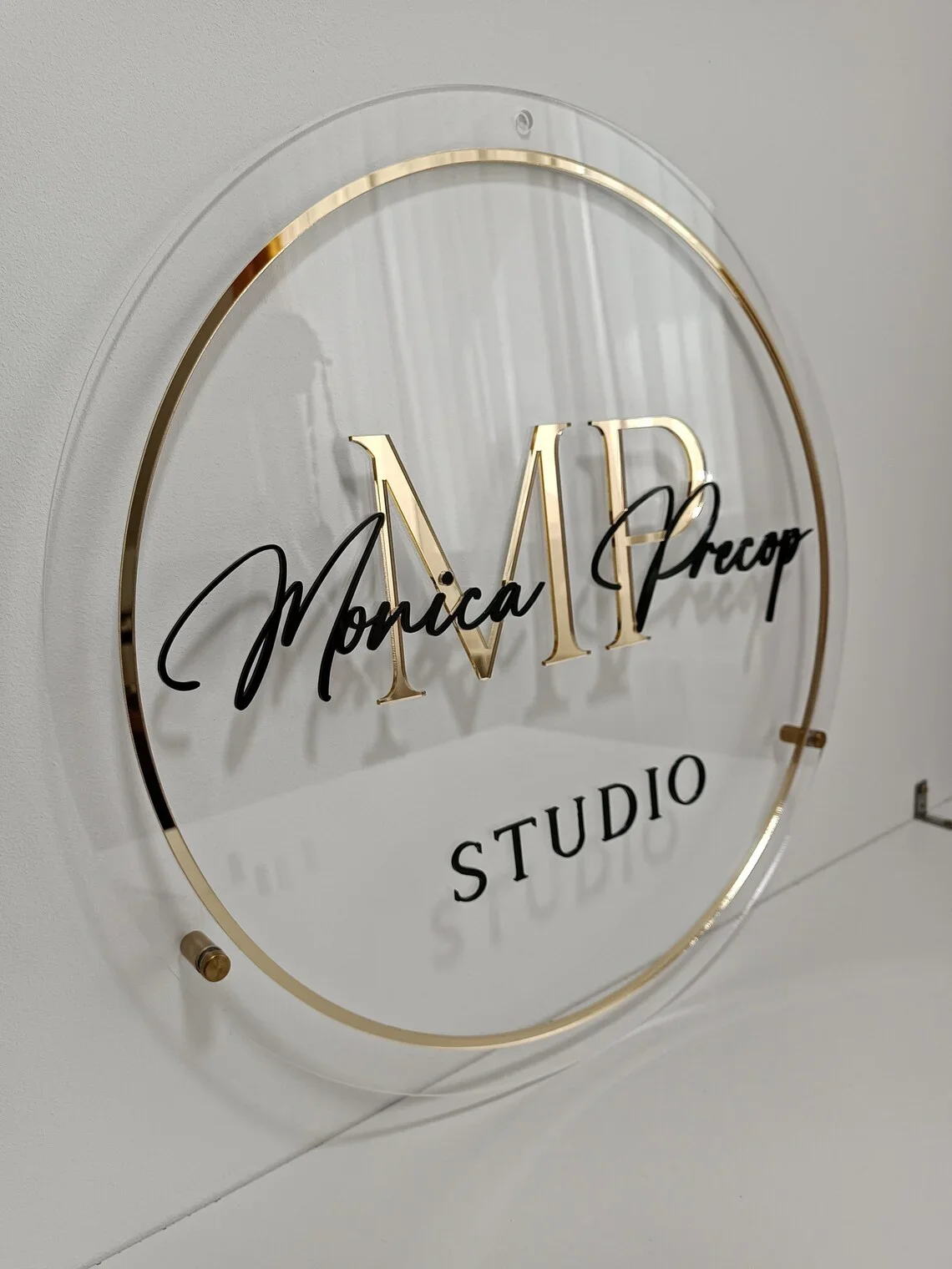 Custom Business Logo Sign Acrylic Personalized Wall Sign Salon Logo 3d Laser Cut Shop Logo Plate Commercial Signage Store Sign