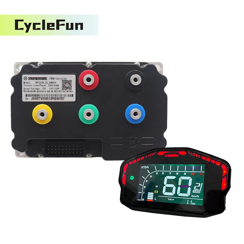 

Контроллер Fardriver ND72360, фаза постоянного тока 190 А, программируемый на 360 А с дисплеем DKD для электрического скутера QS мощностью 3000 Вт