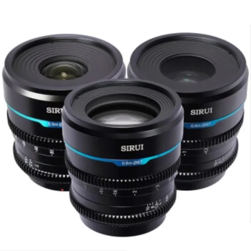 Sirui Night Walker 24mm / 35mm / 55mm T1.2 S35 Cine Lens Series Lightweight Fast T1.2 Aperture Lenses