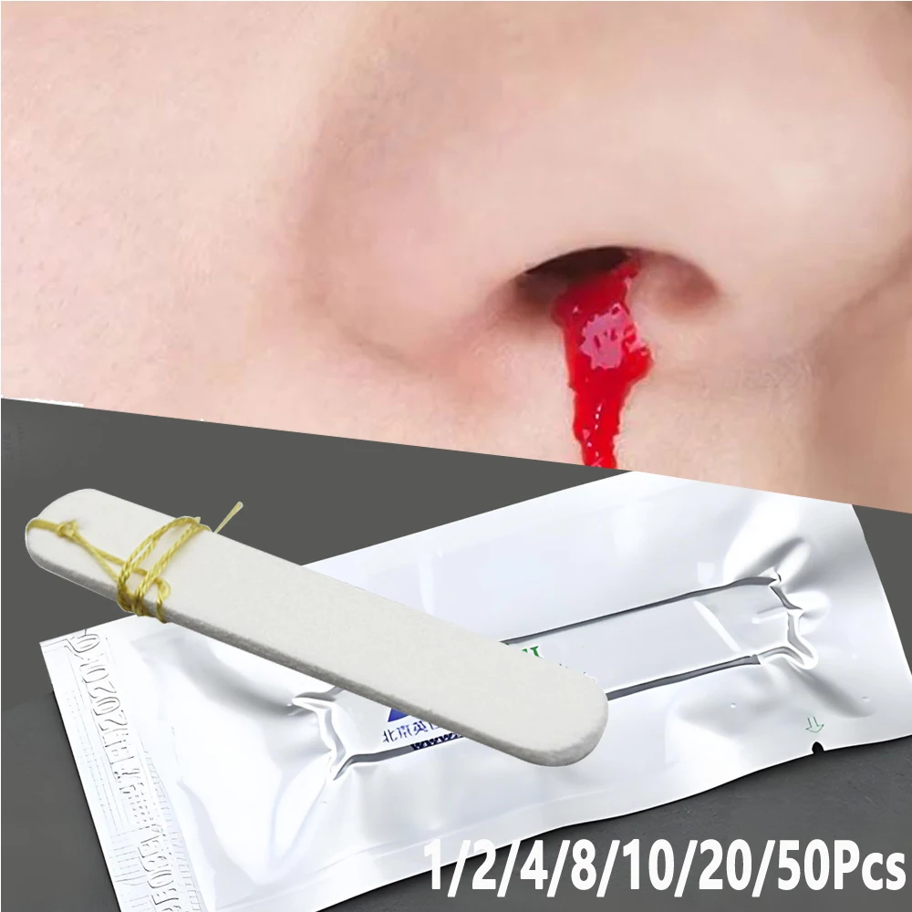 

1-50 шт. одноразовая повязка для носа, медицинская кровоостанавливающая губка из ПВА для кровотечения носа, упаковка для носовой полости, хирургия носа