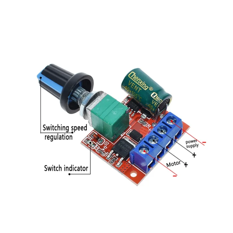 Mini Motor Speed ​​Regulator Module 5A 90W PWM 12V DC Adjustable Speed ​​Control 4.5V-35V 24V Speed ​​Regulator