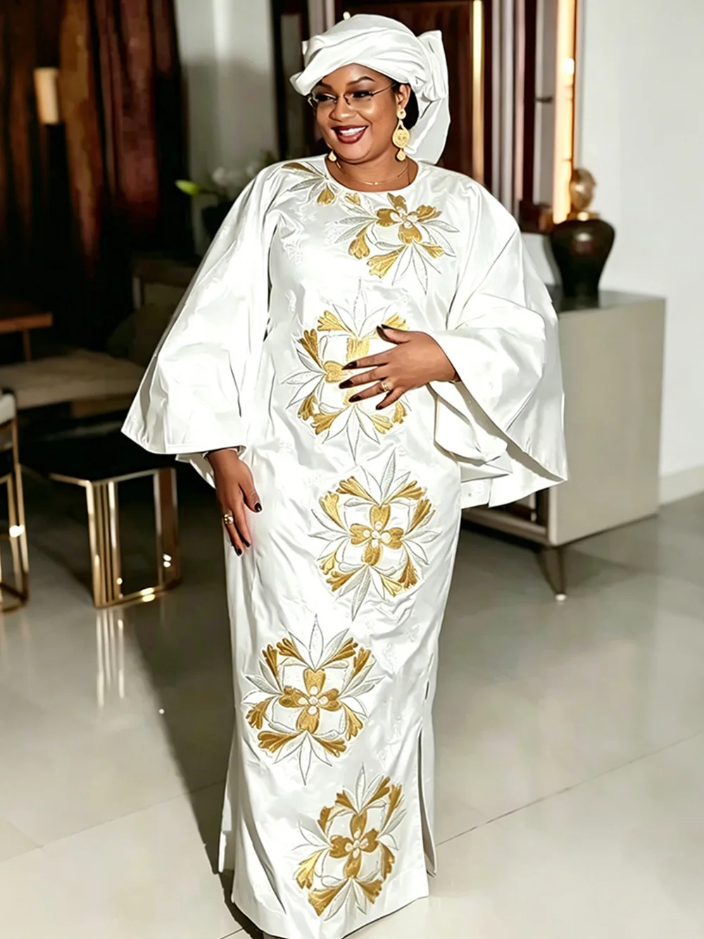 African Traditional Dresses For Women Wedding Party Evening Gown Plus Size Africa Clothing Dashiki Ankara Embroidery Maxi Dress