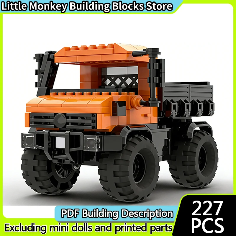 City Car Model MOC Building Bricks Unimog All-Terrain Vehicle Modular Technology Children Holiday Gifts Assemble Toys Suit