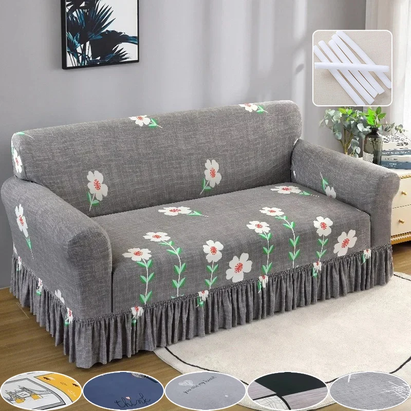 

1/2/3/4 Seat Elastic Couch Cover L Shape Sofa Slipcover for Living Room Sofa Anti Slip Anti Fouling Protective Cover Home Decor