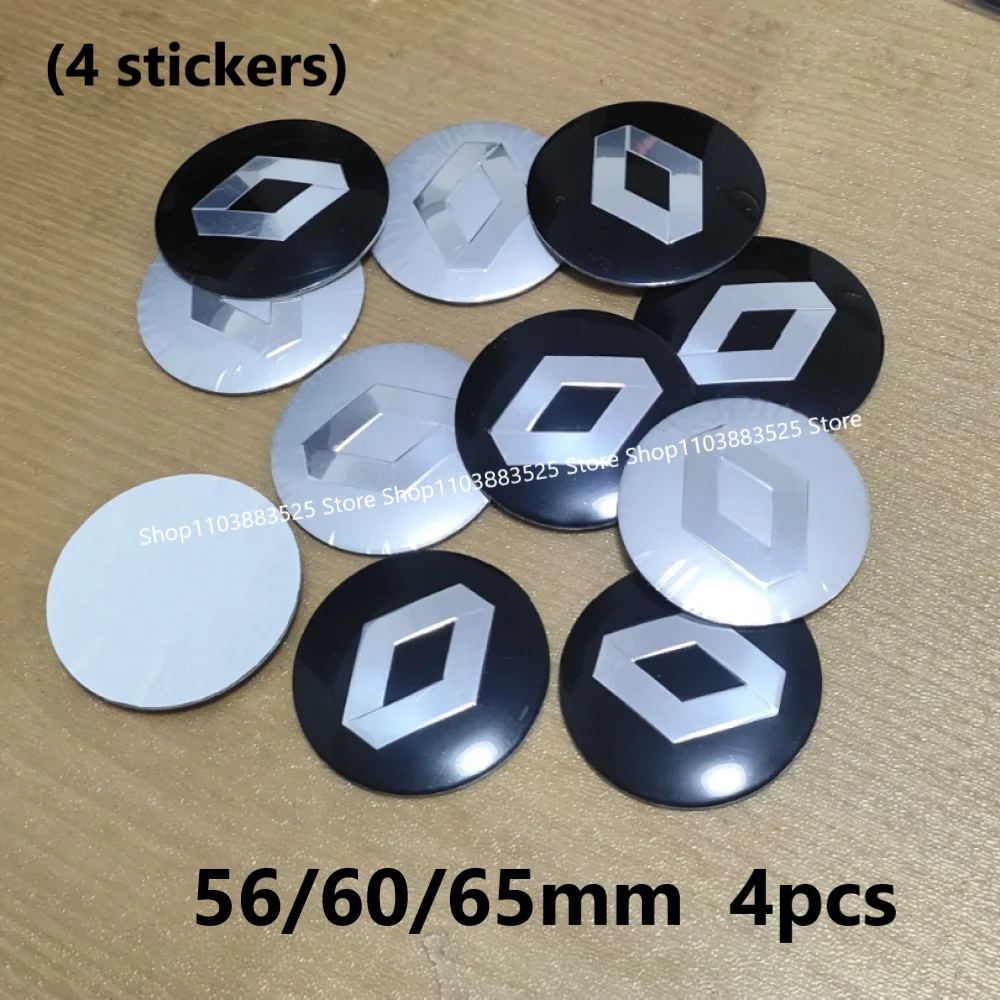 

Наклейки-эмблемы на центральные колпачки колес (4 шт.) 56/60/65 мм для Renault Captur, Arkana, Laguna MK4, Duster, Megane 2 3 4, Clio, Fluence, Logan