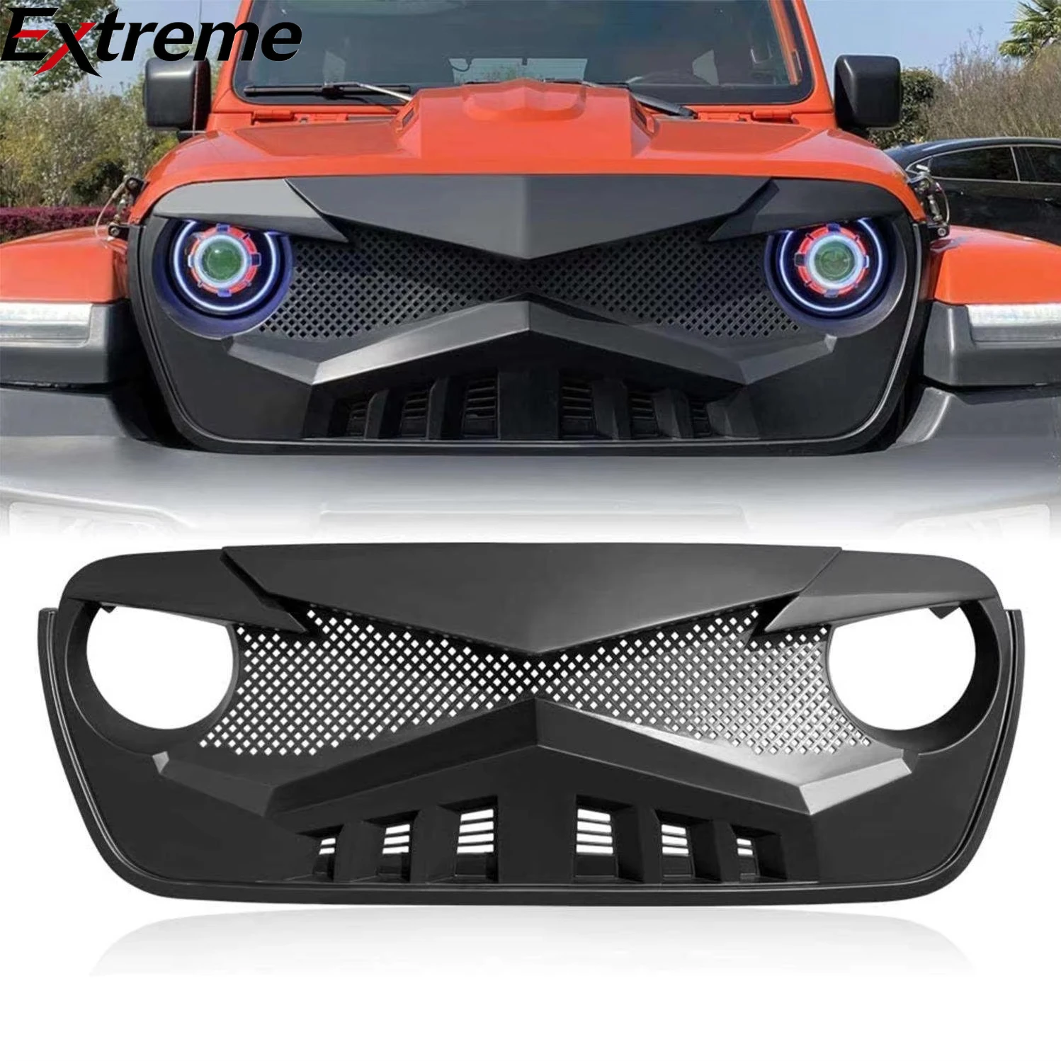 

Hot Sales Automotive Auto Body System Body Kit 4x4 Offroad Accessories Front Bumper Grill for JEEP WRANGLER JT