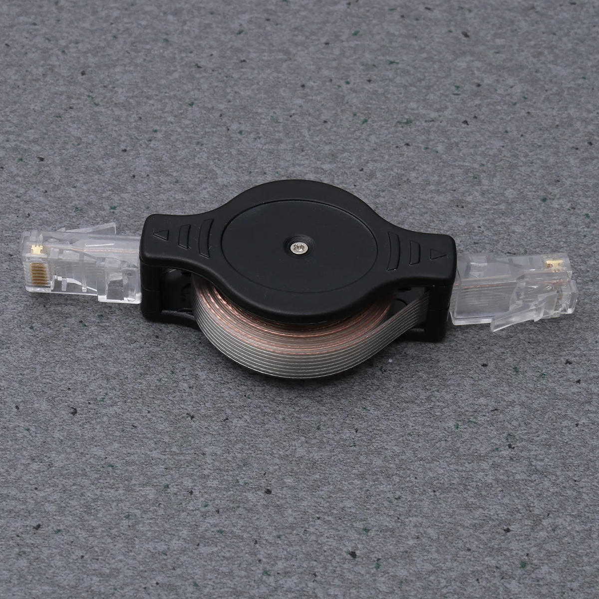 Black Mini 1.5M Network Ethernet Retractable Cable Portable Lightweight High Quality Smooth Connection Easy To Use