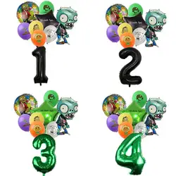 Plants vs. Zombies Ballon Birthday Party Supplies PVZ Foil Balloon Baby Shower Anniversary Event Decor Mushroom Kid Home Garden