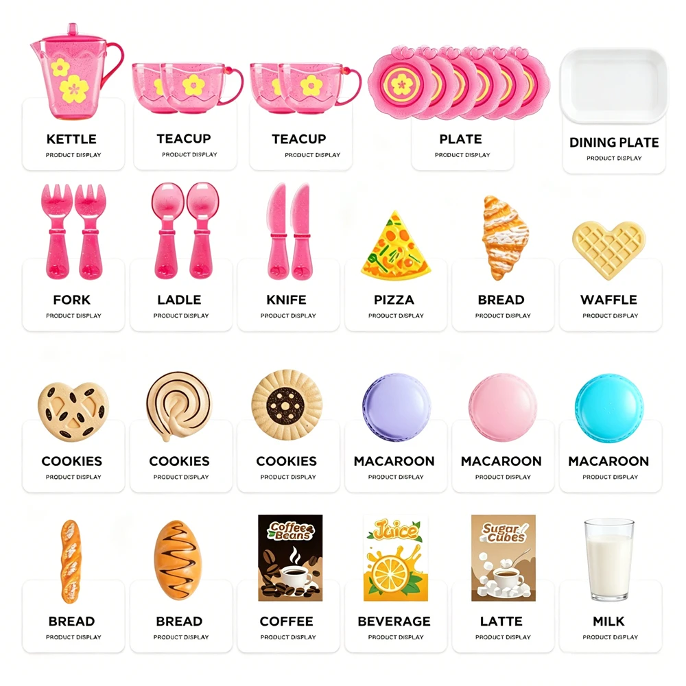 ชุดของเล่นชุดน้ำชาสีชมพู/ม่วง  - Baby Food Cooking Set บทวิจารณ์และราคา