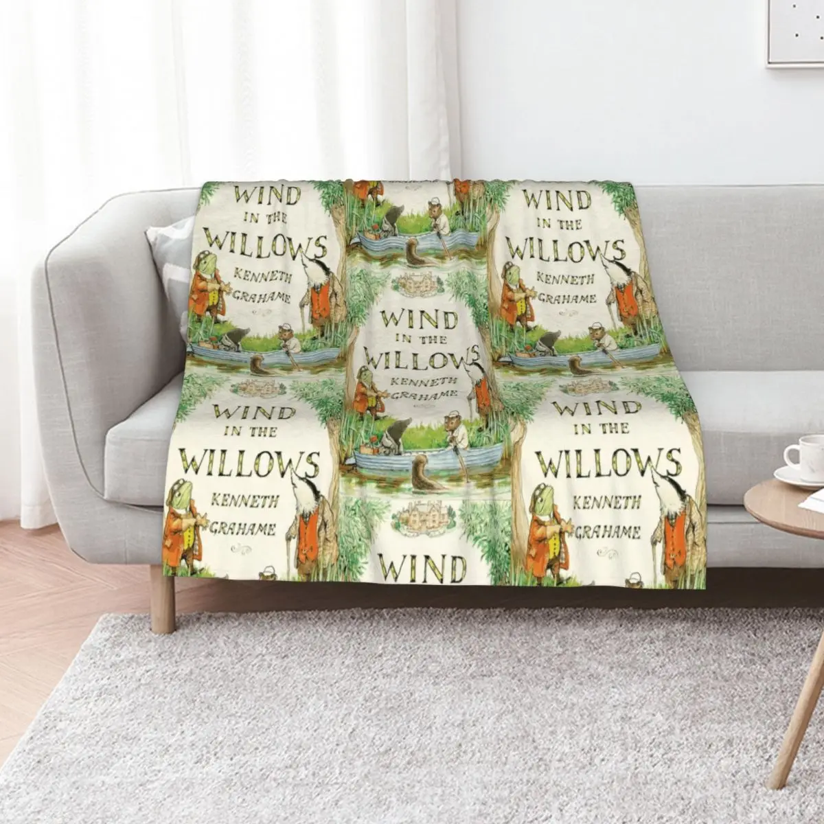 Wind in The Willows Book Cover Throw Blanket Thin Retros Hairy Furry warm winter for winter Blankets