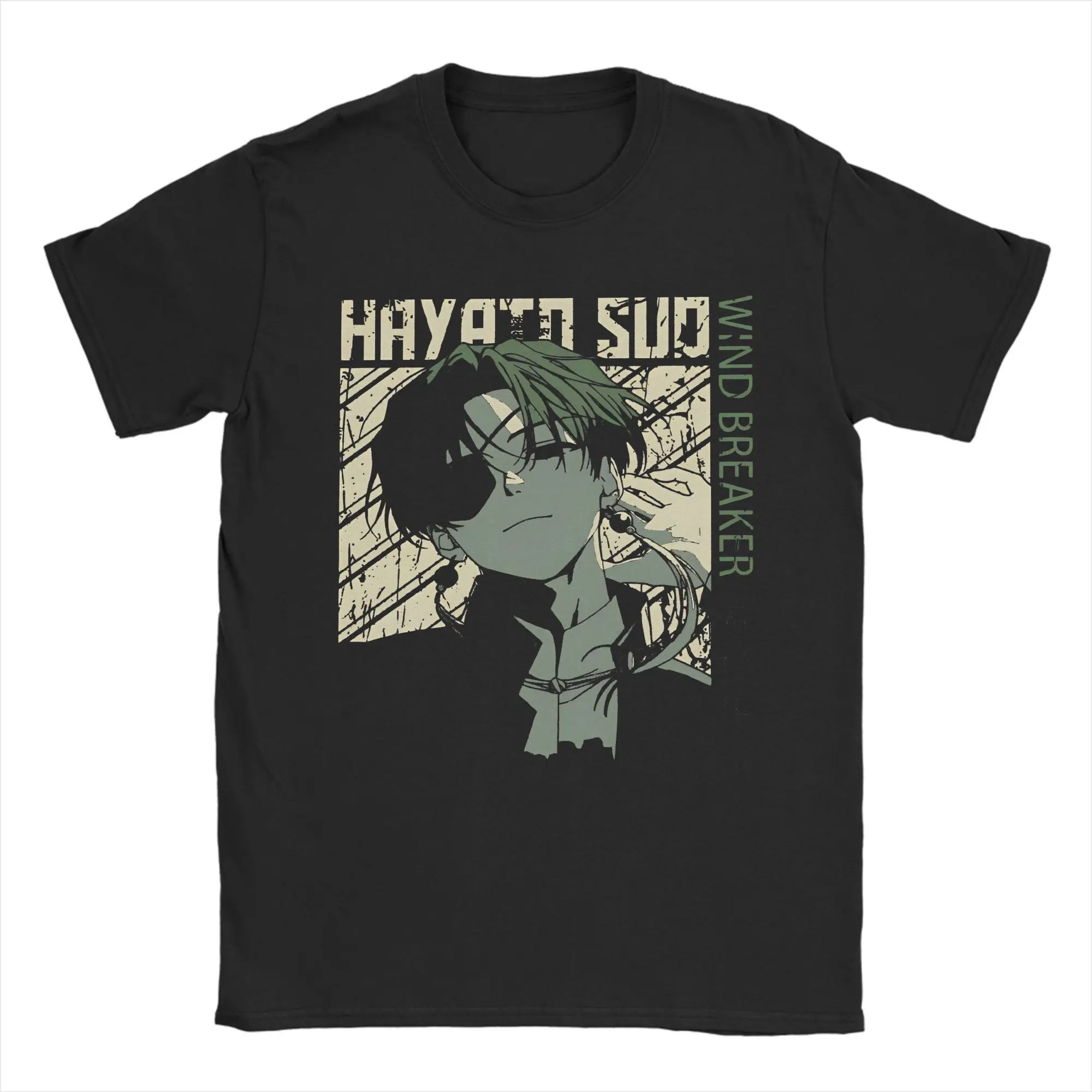Wind Breaker  T-Shirt Male Hayato Suo Street Style Cotton T-Shirts Summer Breathable Novelty Tee Shirt Casual Plus Size Clothing