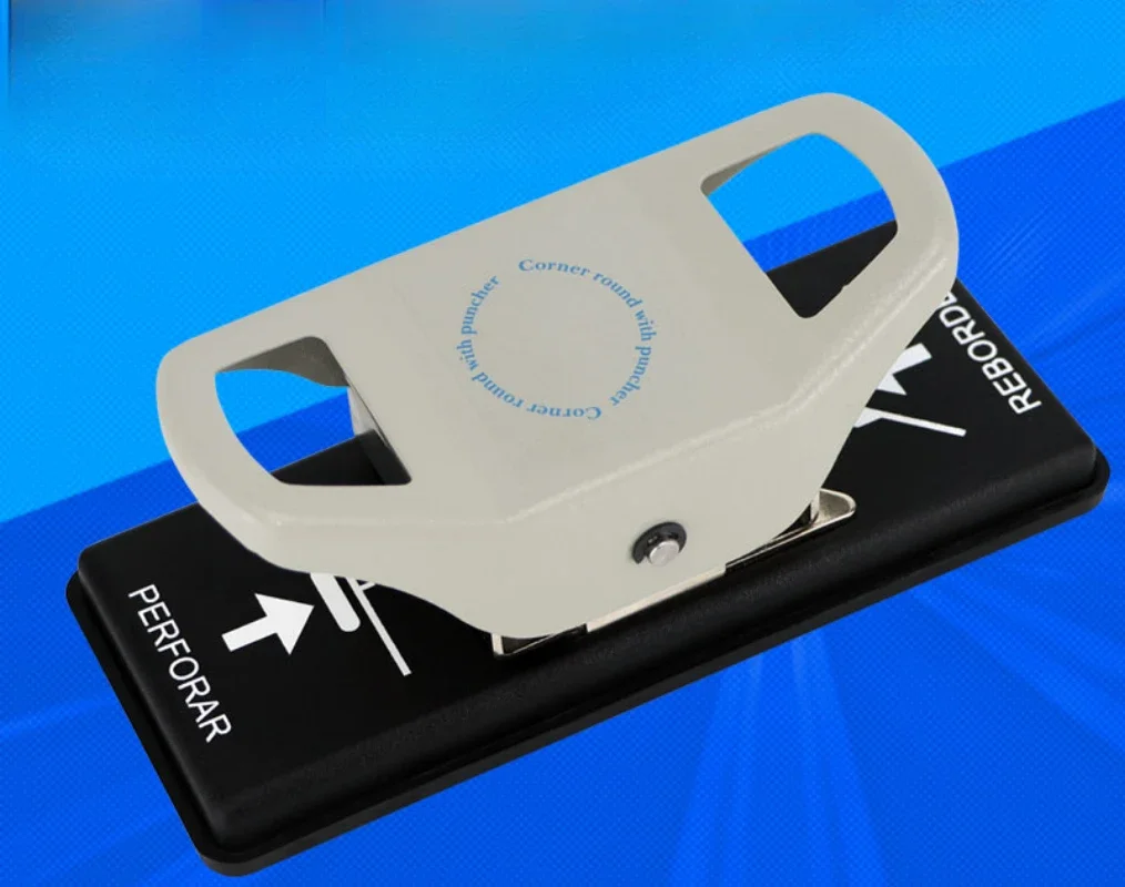 PVC ID Card R6.4 Rounded Corner+3.5x15mm Flat Hole Punching Pliers Dual-use Punching Machine Square Hole Rounded Corner