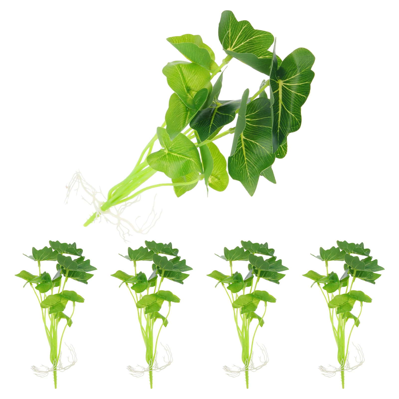 

5pcs Artificial Plant Decoration Vivid Natural Aquarium Fish Tank Decorations Lightweight Compact Movement Not Affected