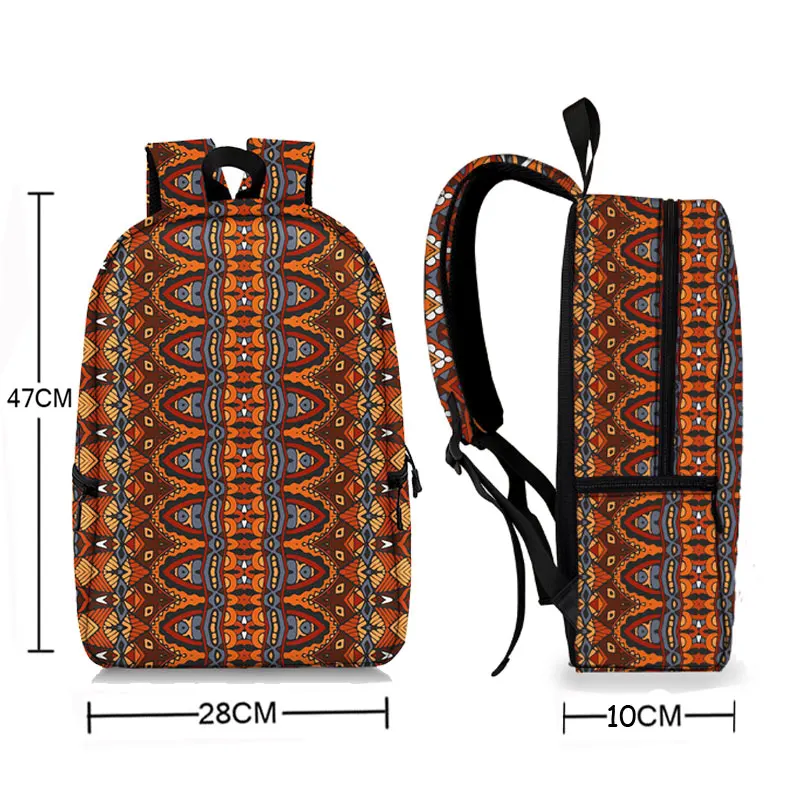 Polynesian Tribal pattern Backpack For Teenager Hibiscus Flowers School Bags Tiki pattern Daypack Bookbag Women Laptop Bag