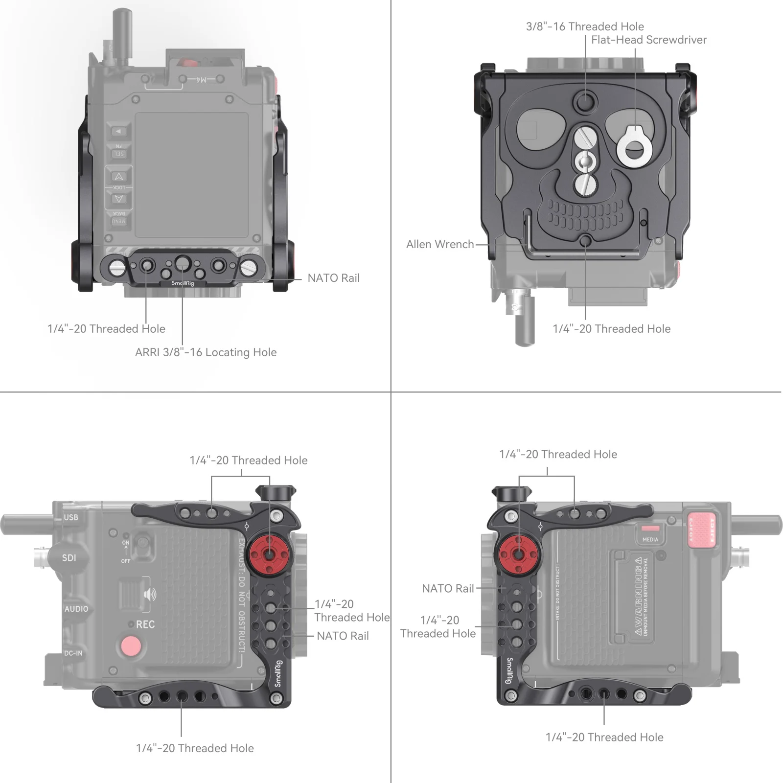 SmallRig Basic Cage Kit for RED KOMODO / KOMODO-X 4110  Robust Aluminum Alloy Frame Camera Cage Kit