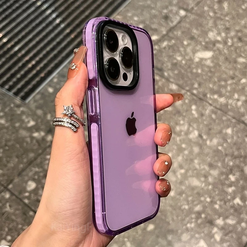 Luxury Transparent Case For iPhone 16 15 14 13 12 11 Pro Max 7 8 Plus X Xs Max XR Shockproof Clear Soft TPU Cover - Image 2